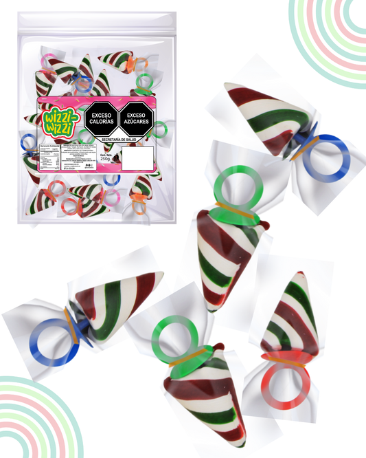 Chupon tricolor Bandera México 20pz fiestas patrias