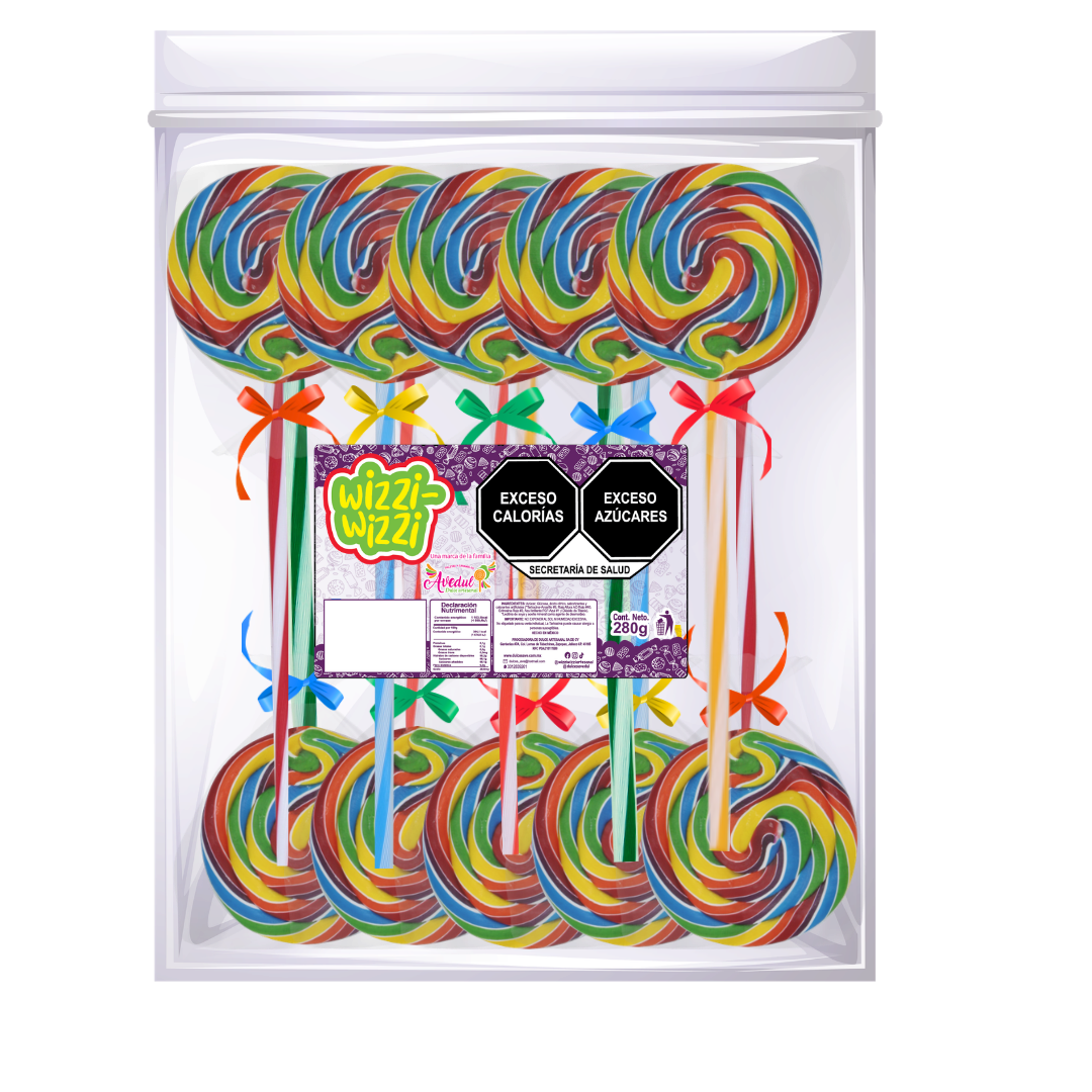 Paleta trenzada 10pz Wizzi Iris