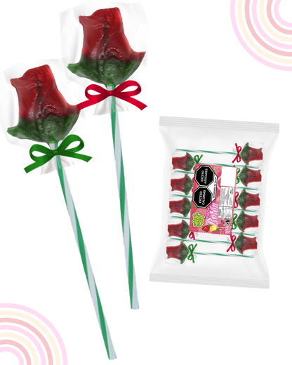 Paleta Boton bolsa 10piezas San Valentin colores