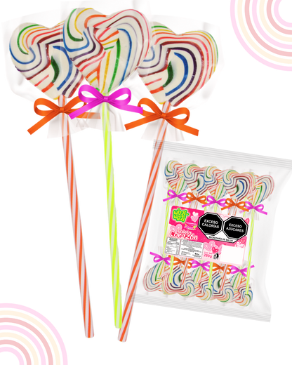 Paleta Corazon no.1 San Valentin 10 piezas