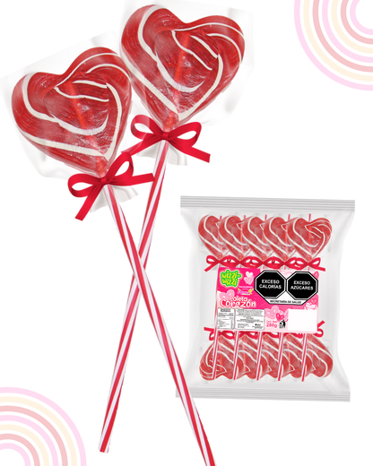 Paleta Corazon no.1 San Valentin 10 piezas