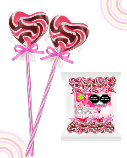 Paleta Corazon no.1 San Valentin 10 piezas