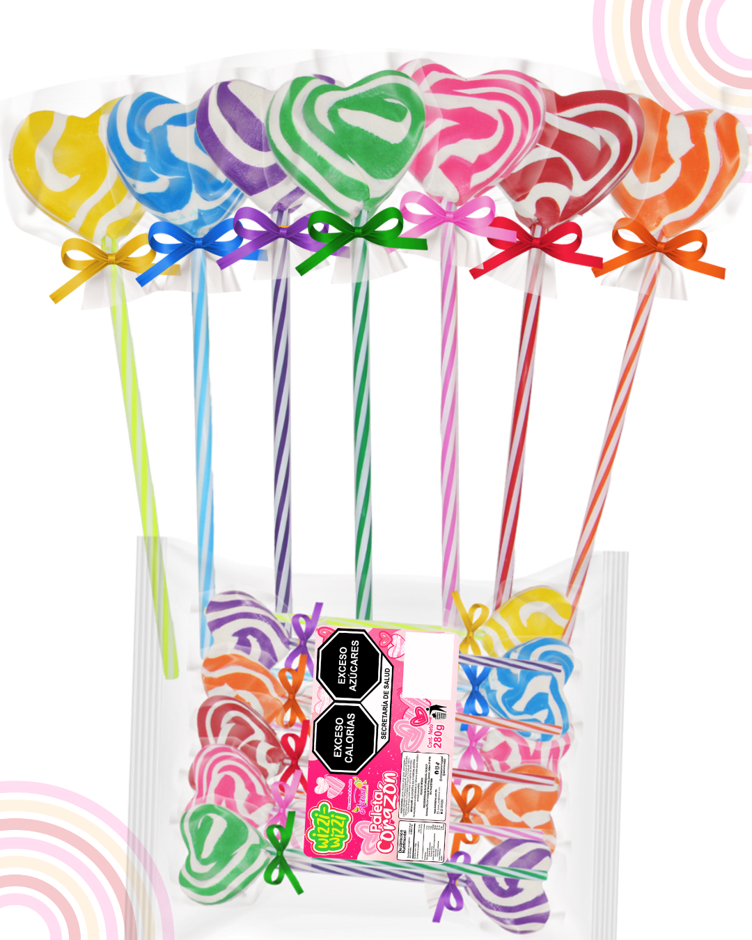 Paleta Corazon no.1 San Valentin 10 piezas