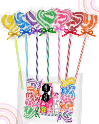 Paleta Corazon no.1 San Valentin 10 piezas