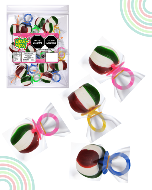 Chupon tricolor Bandera México 20pz fiestas patrias
