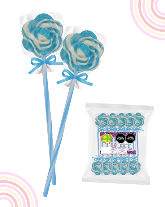 Paleta Flor bolsa 10pz colores