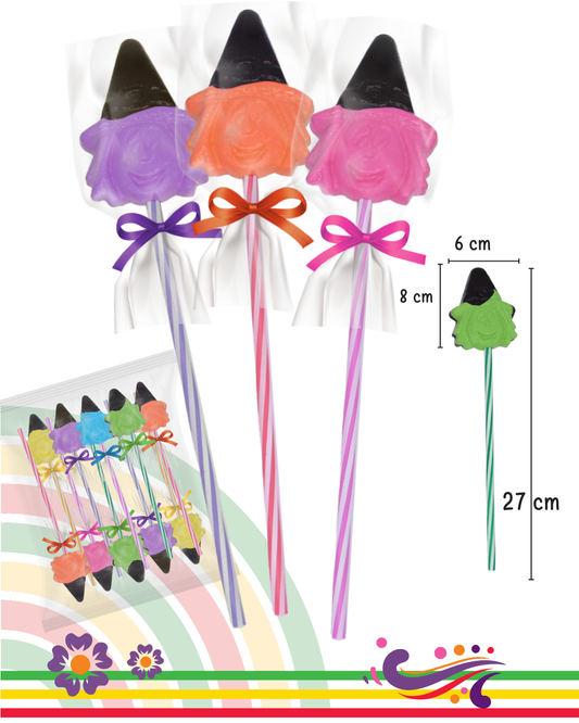 Paneta bruja grande Colores Halloween fiesta 10 piezas