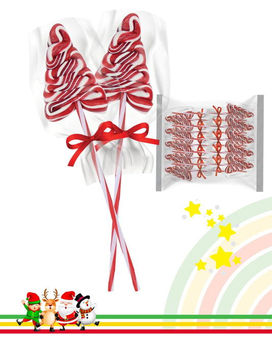 PINO TRENZADO ROJO NAVIDAD 10PZ