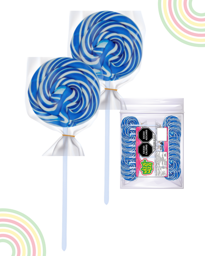 Paleta trenzadita mini 100pz fiestas colores