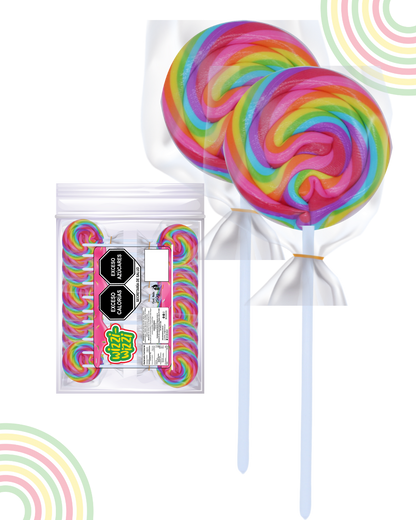 Paleta trenzadita mini 100pz fiestas colores
