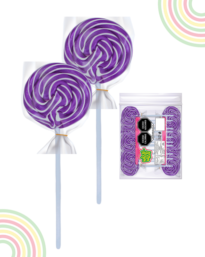 Paleta trenzadita mini 100pz fiestas colores