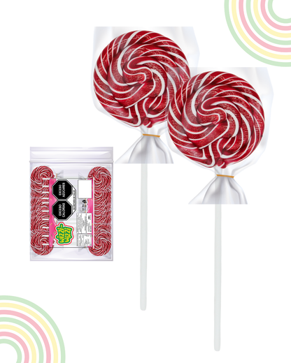 Paleta trenzadita mini 100pz fiestas colores