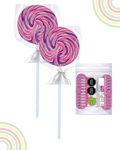 Paleta trenzadita mini 100pz fiestas colores