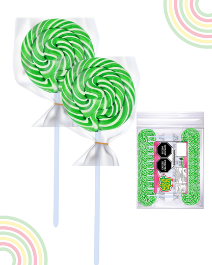 Paleta trenzadita mini 100pz fiestas colores