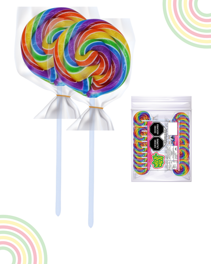 Paleta trenzadita mini 100pz fiestas colores
