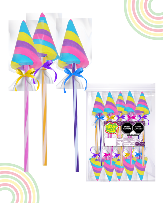 Paleta Piruli 50pz chupirul fiesta colores