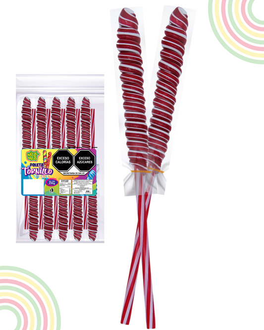 Paleta Tornillo 10pz Wizzi Rojo