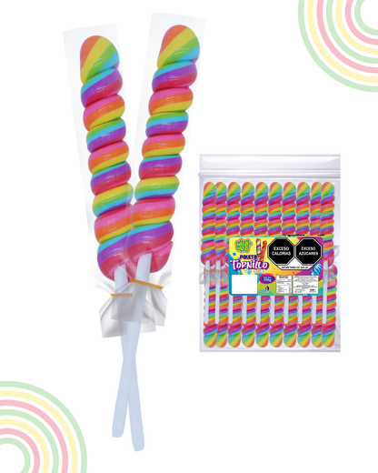 Paleta Tornillo mediano 20piezas bolsa colores fiesta
