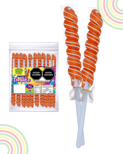 Paleta Tornillo mediano 20piezas bolsa colores fiesta