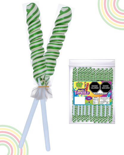 Paleta Tornillo mediano 20piezas bolsa colores fiesta