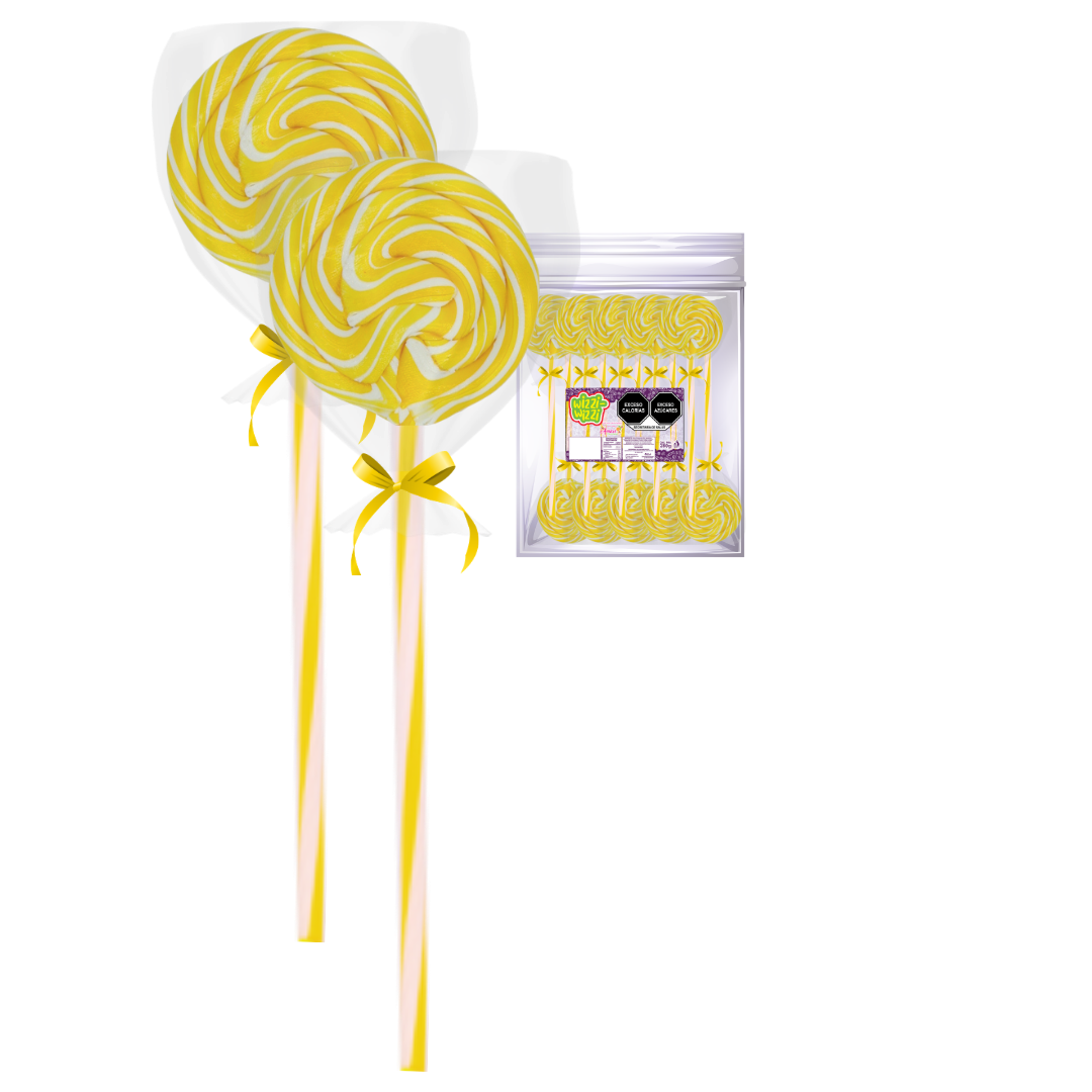 Paleta Trenzada 50pz wizzi chilindrina fiesta de colores