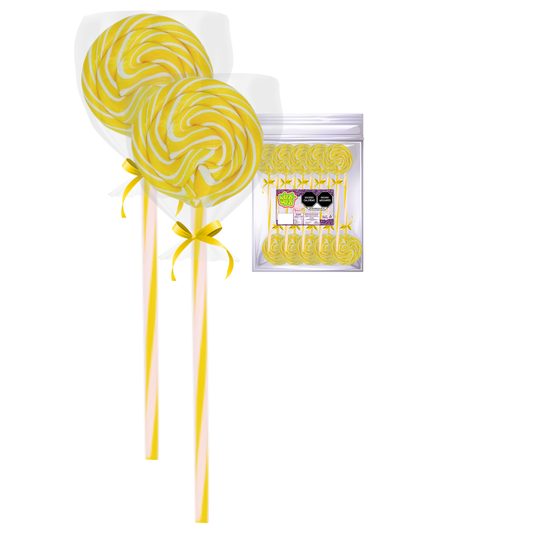Paleta Trenzada 10pz Wizzi Amarillo