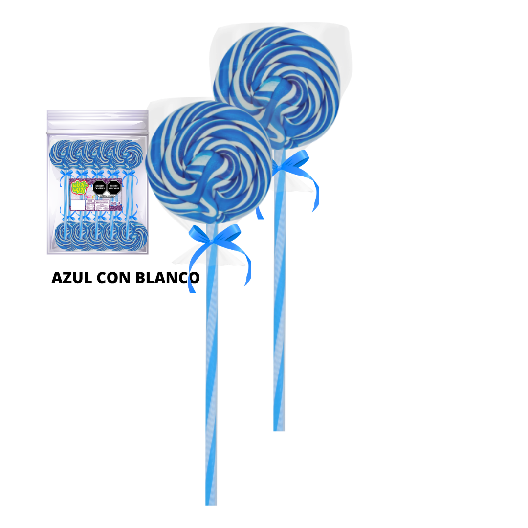 Paleta Trenzada 50pz wizzi chilindrina fiesta de colores