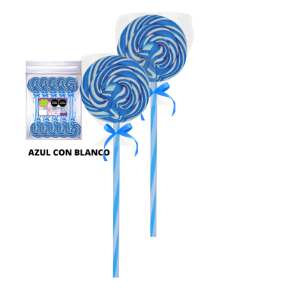 Paleta Trenzada 50pz wizzi chilindrina fiesta de colores