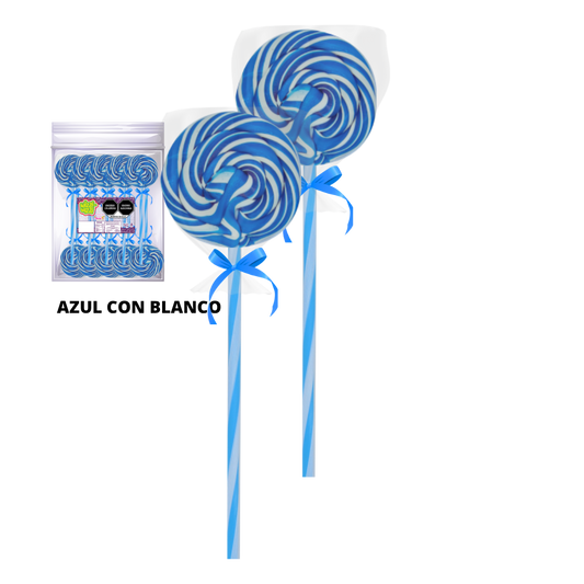 Paleta Trenzada 10pz Wizzi Azul
