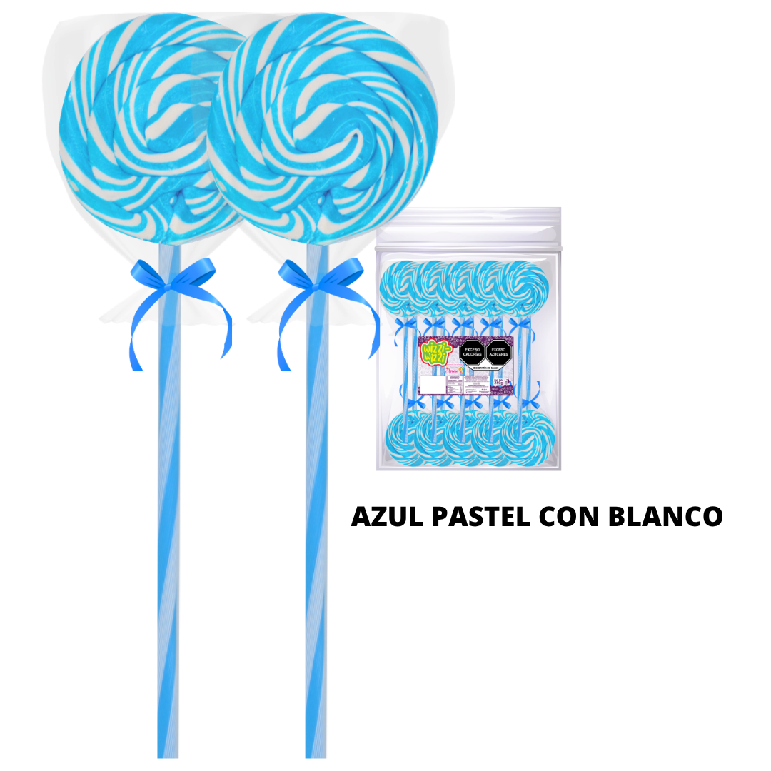 Paleta Trenzada 50pz wizzi chilindrina fiesta de colores