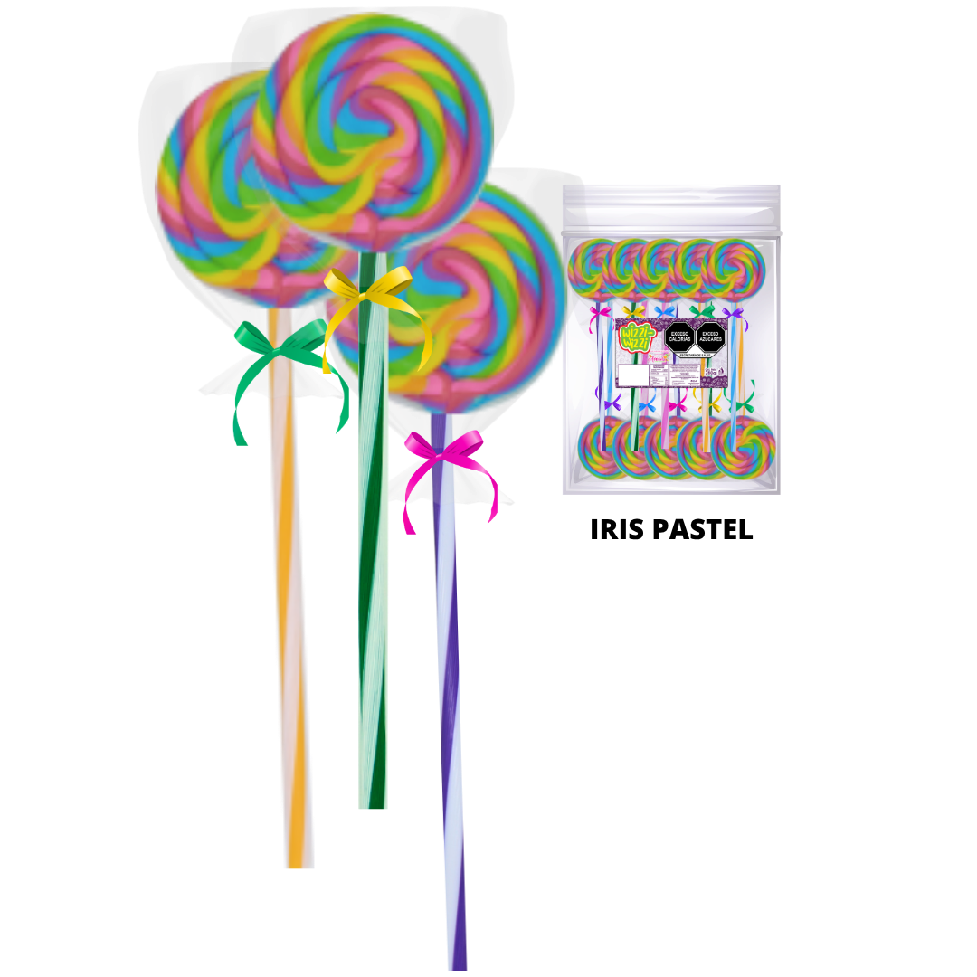 Paleta Trenzada 50pz wizzi chilindrina fiesta de colores