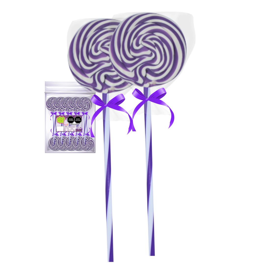 Paleta Trenzada 50pz wizzi chilindrina fiesta de colores