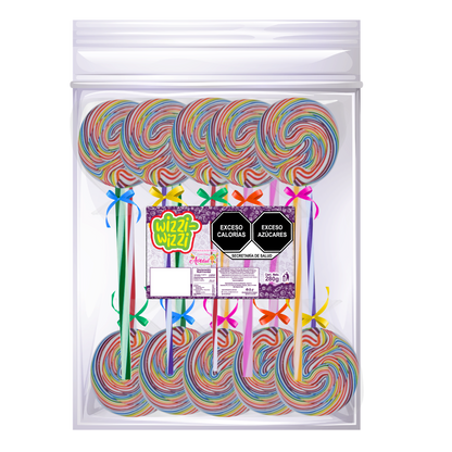 Paleta Trenzada 10pz Wizzi Psicodelico