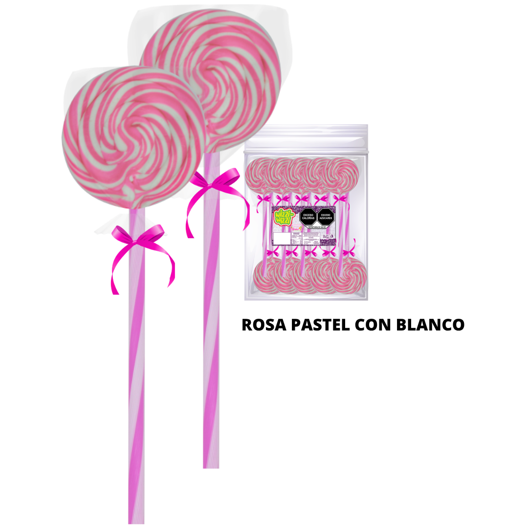 Paleta Trenzada 50pz wizzi chilindrina fiesta de colores