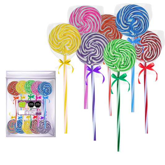 Paleta Trenzada 50pz wizzi chilindrina fiesta de colores